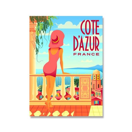 Vintage France Beach Polynesia Gallery Wall Canvas Art - Image 5