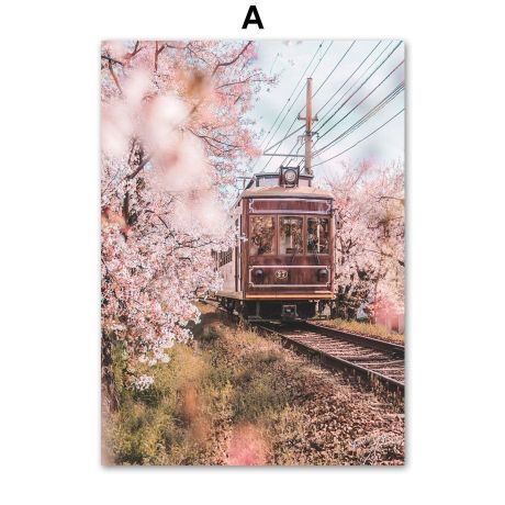 Sakura Tokyo Kyoto Fuji Mountain Gallery Wall Canvas Art - Image 6