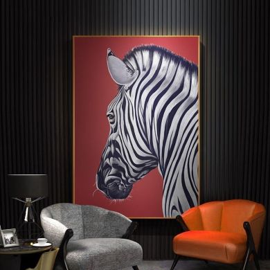 Wild Zebra Canvas Art - Image 3