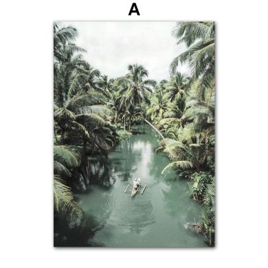 Monstera Tropical Villa Staycation Canvas Art - Image 5