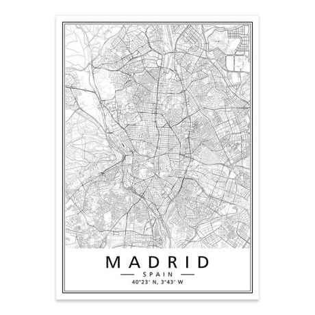 Spain Cities Metro Map Canvas Art - Image 17