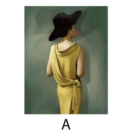 Woman in Yellow Dress Canvas Art - Image 5