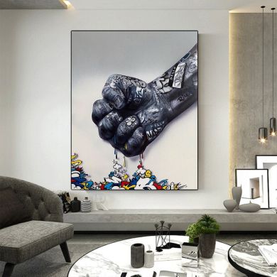 Graffiti Power Fist Canvas Art - Image 2