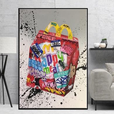 Happy Meals Balloon Dog Graffiti Canvas Art - Image 4