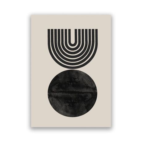 Mid Century Rainbow Canvas Art - Image 1