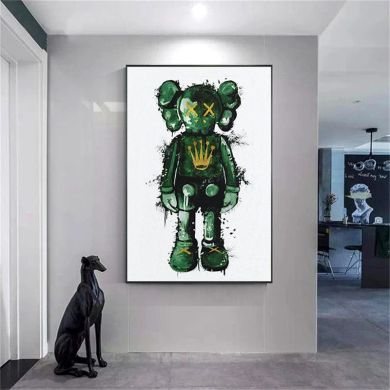 Graffiti Luxury Kaws Canvas Art - Image 5