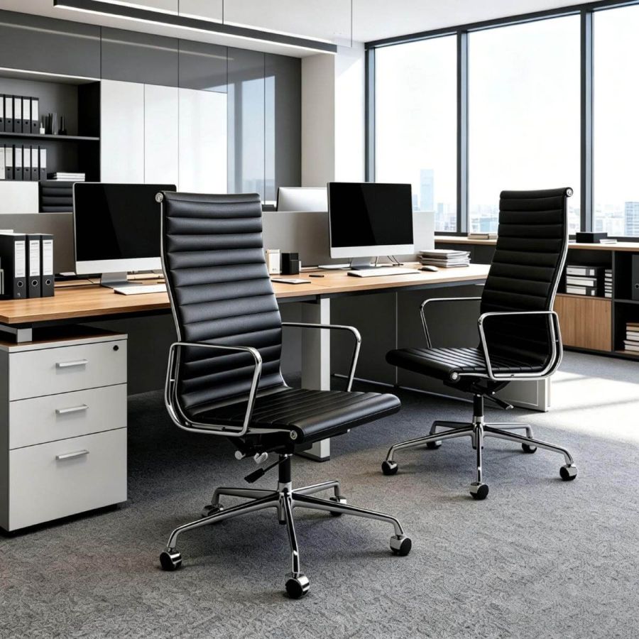 Eames Aluminum Group Office Chair - Black Color