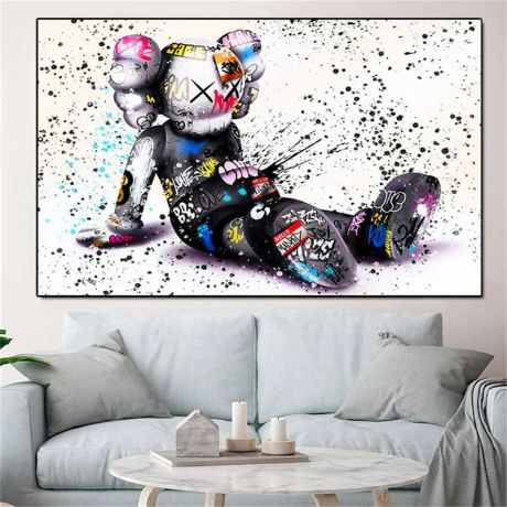 Graffiti Kaws Canvas Art - Image 3