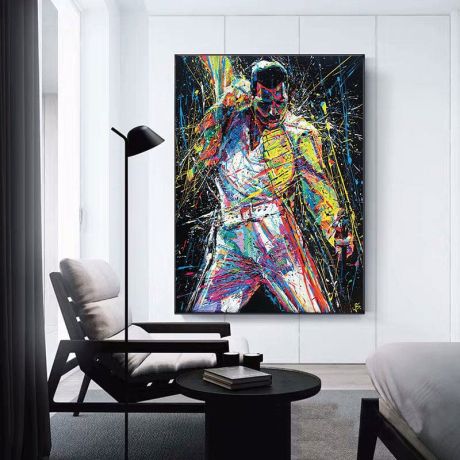 Graffiti Singer Figure Canvas Art - Image 2