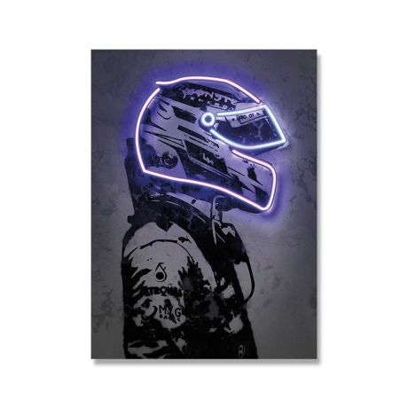 Neon Bikers Canvas Art - Image 5