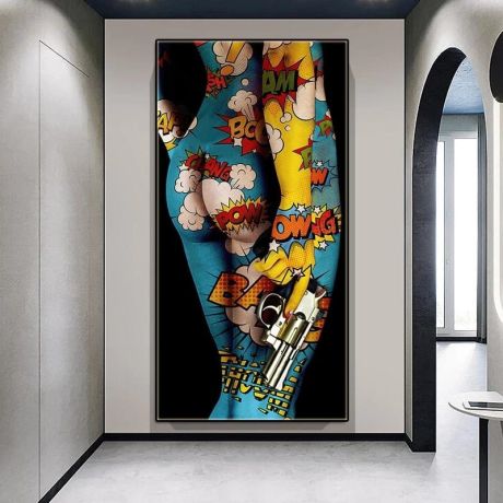 Graffiti Beauty Hip Canvas Art - Image 3