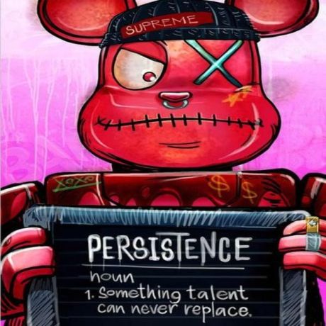 Cartoon Bearbrick & Kaws Hustler Canvas Art - Image 5