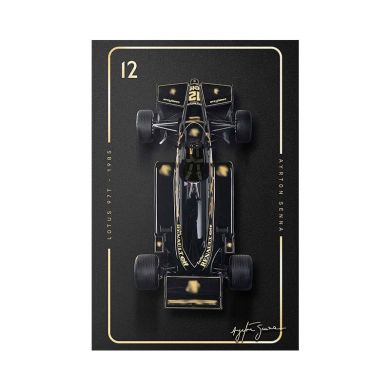 Formula 1 Ayrton Senna Lotus 97T Car Canvas Art - Image 1