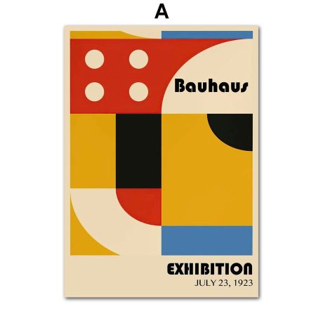 Bauhaus 1923 Abstract Lines Geometry Canvas Art - Image 6