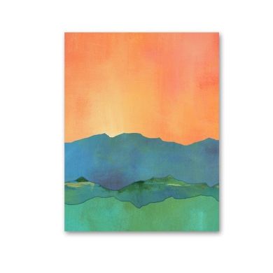 Watercolor Mountain Landscape Canvas Art - Image 6