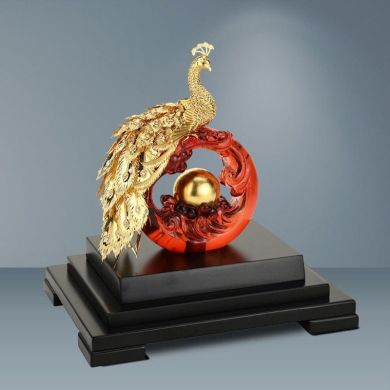 Gold Peacock Ornament
