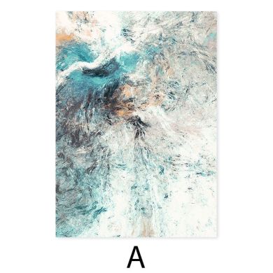 Minimalist Turquoise Marble Canvas Art - Image 5