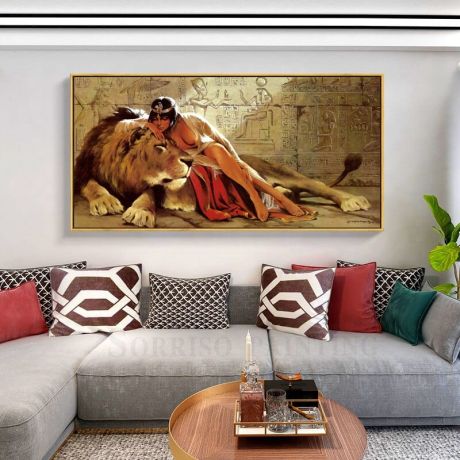 Cleopatra's Lion Canvas Art - Image 2