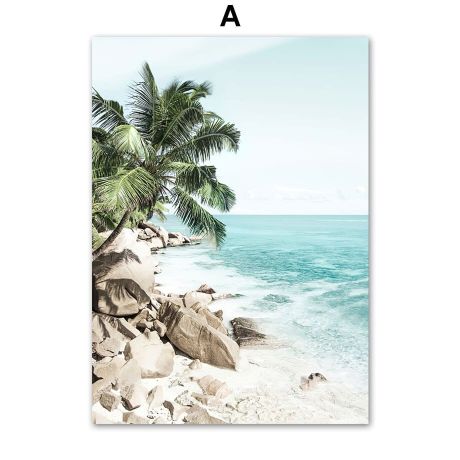 Sea Coconut Tree Pineapple Garden Canvas Art - Image 5