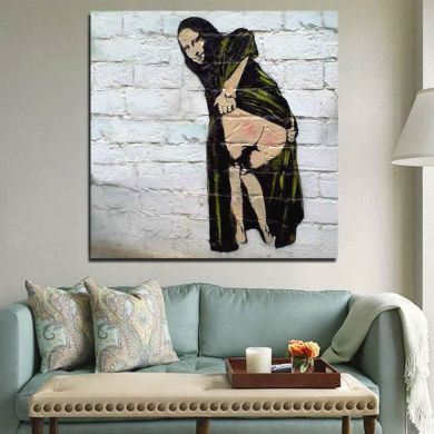 Funny Mona Lisa Booty Canvas Art - Image 2