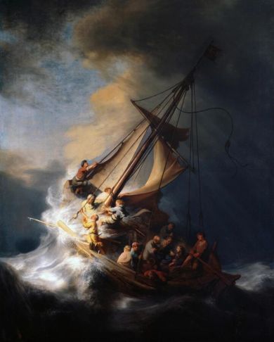 The Storm on The Sea of Galilee Canvas Art - Image 7