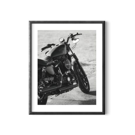 Classic Motorcycles Black And White Canvas Art - Image 5