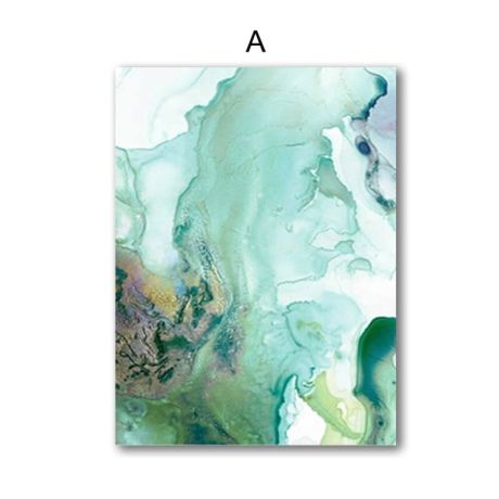 Mint Green Marble Liquid Canvas Art - Image 7