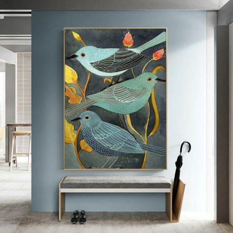 Nightingale Bird Canvas Art - Image 2