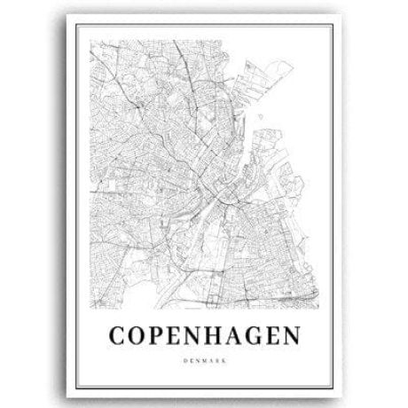 Denmark Metro Map Canvas Art - Image 7