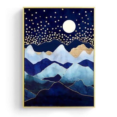 Japanese Style Abstract Landscape Canvas Art - Image 6