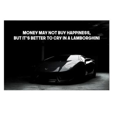 Money Can't Buy Happiness Canvas Art - Image 1