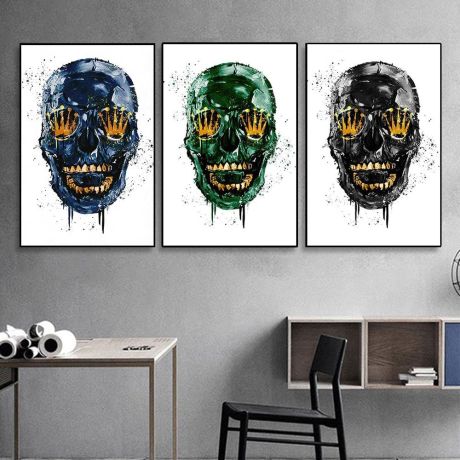 Graffiti Abstract Luxury Skeleton Canvas Art - Image 2