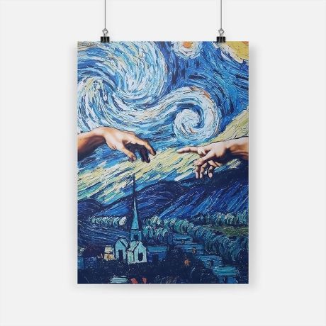 Michelangelo's Creation of Adam Aesthetic Canvas Art - Image 11