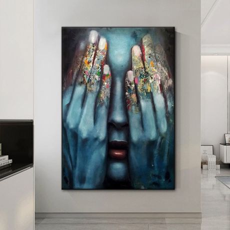Colored Fingers Canvas Art - Image 2