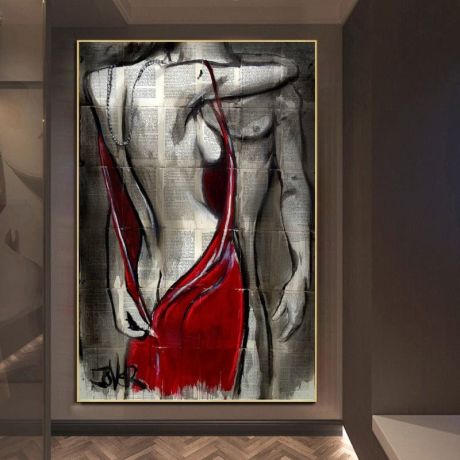 Sexy Woman Body Lover Canvas Art - Image 2