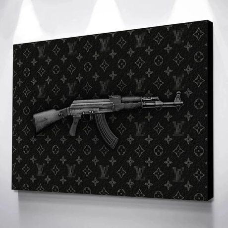 Lips & Guns Canvas Art - Image 6