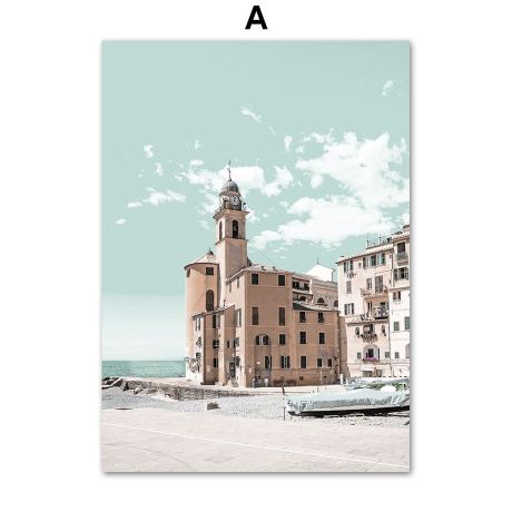 Sea Castle Venice Architecture Gallery Wall Canvas Art - Image 5