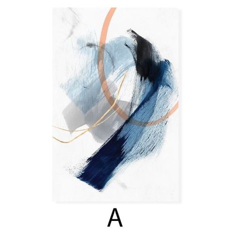 Blue Splash Ink Canvas Art - Image 5