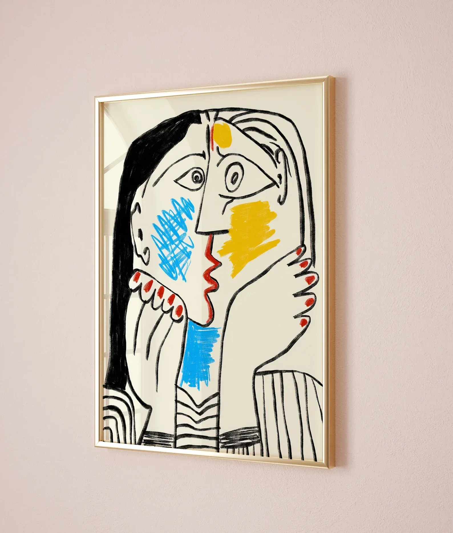 Picasso The Kiss Exhibition Poster Wall Art Print