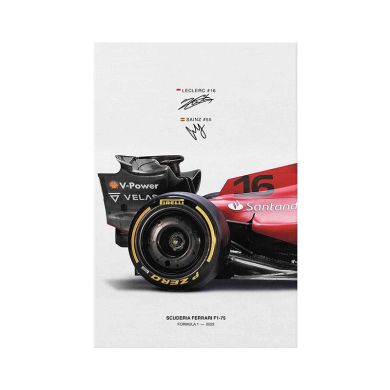 Scuderia Ferrari F1-75 Cars Canvas Art - Image 7