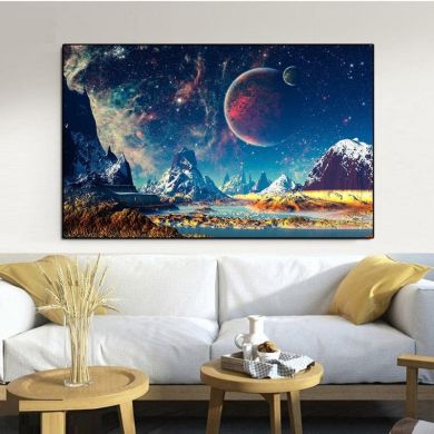 Gaia Interstellar Space Landscape Canvas Art - Image 2