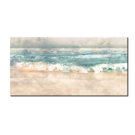 Abstract Beach Seascape Canvas Art - Image 1