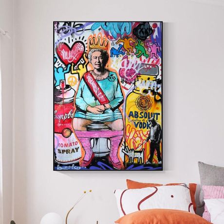 Abstract Famous Portrait Graffiti Painting - Image 2