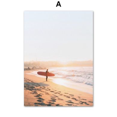 Blue Sea Wave Beach Sky Canvas Art - Image 5