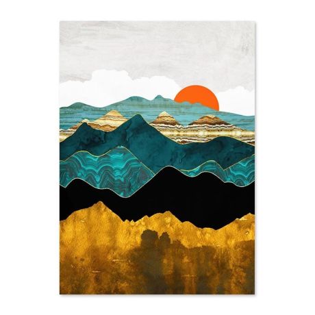 Mountain Sunrise & Sunset Landscape Canvas Art - Image 8