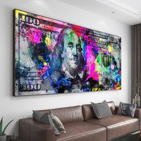 Street Graffiti Dollar Canvas Art - Image 2