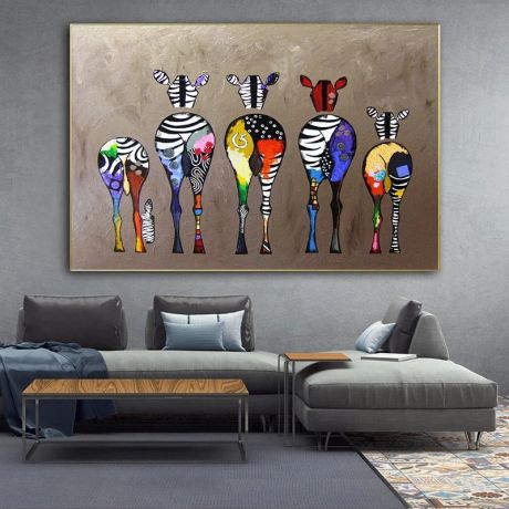 Graffiti Zebra Canvas Art - Image 2
