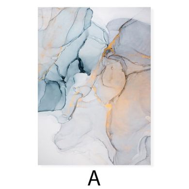 Hazy Blue Marble Background Canvas Art - Image 5