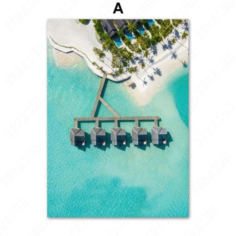 Bora Bora Resort Gallery Wall Canvas Art - Image 5