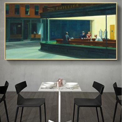 Edward Hopper Nighthawks Canvas Art - Image 2